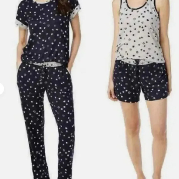 NWT Lucky Brand Women's 4 Piece Drawstring Pajama Set Blue Size XXL - Picture 4 of 6